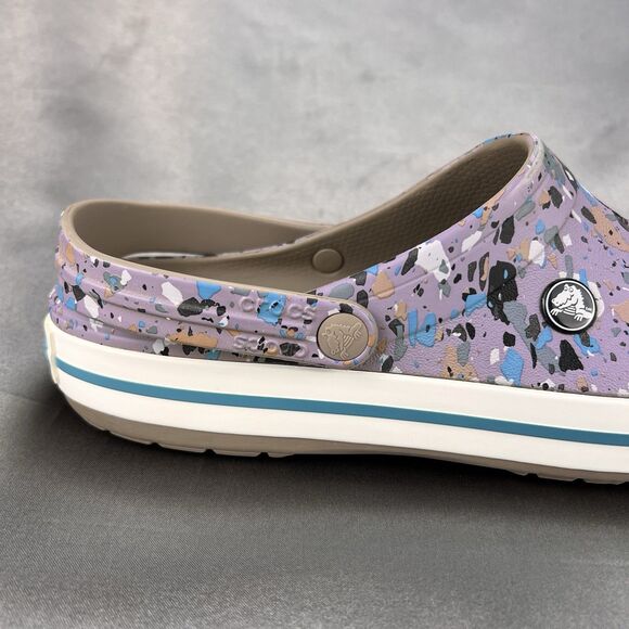 Crocs Crocband Clogs Splatter Paint Slip On Shoe Women's 11 Lilac Classic Summer - Picture 5 of 17